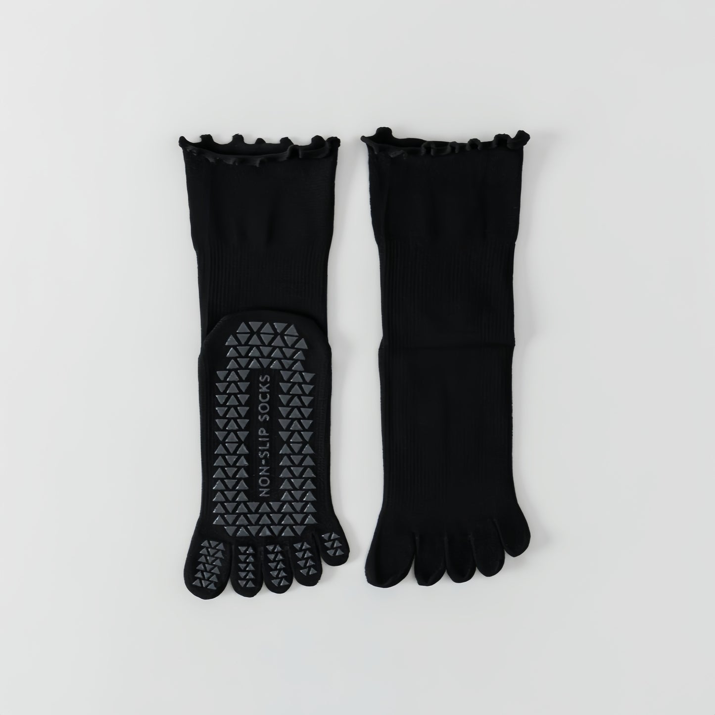 Non-Slip Yoga Socks with Toes for Women – Grip Pilates Barre Socks for Home, Gym & Studio Workouts