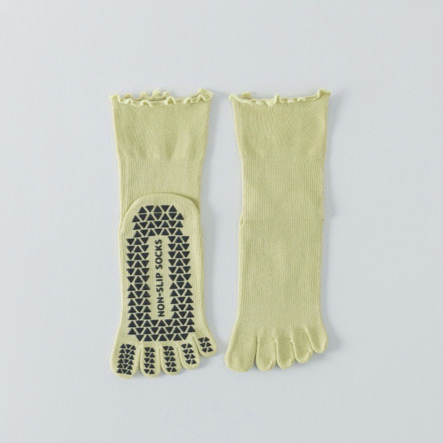 Non-Slip Yoga Socks with Toes for Women – Grip Pilates Barre Socks for Home, Gym & Studio Workouts